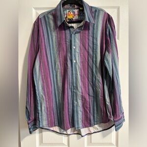 ROBERT GRAHAM stripe button up